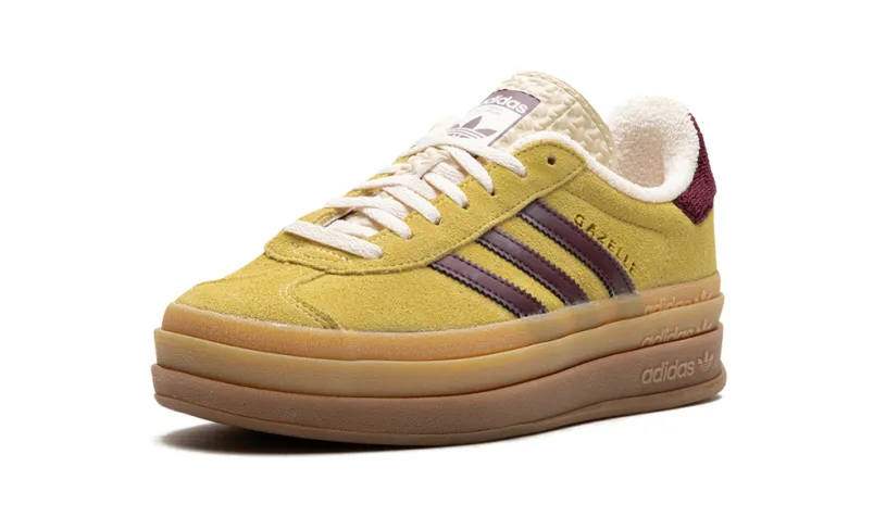 Adidas Gazelle Gazelle Bold Platform WMNS 'Yellow Burgundy'